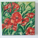 'Red Poppies' original painting.  