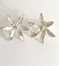 Star of Bethlehem Flower stud earrings made from Silver - Image 5