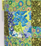 Big patchwork tote bag,blue and green flowers  - Image 2