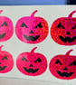 Pink Glitter Halloween Pumpkin Stickers - Image 2