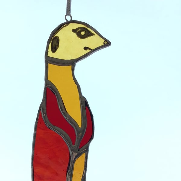 Stained Glass Meerkat hanging