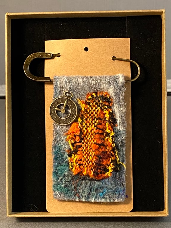 Felted and Woven Brooch