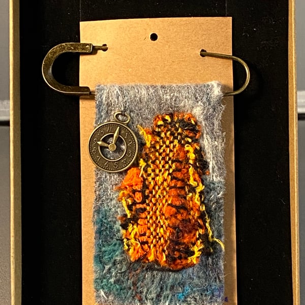 Felted and Woven Brooch