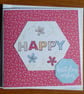 Happy Birthday Card - Stitched Floral Design - Image 7