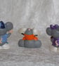 Ceramic Hand Painted Small Grey Mice Animals Children Figurine Ornaments. - Image 2