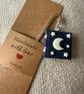 Handmade polymer clay blue star and moon book bookmark  - Image 2