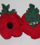 Hand Knitted Poppy Brooch for Charity