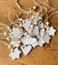 Handmade Clay Decorations - Star & Heart Ornaments, Set of 10