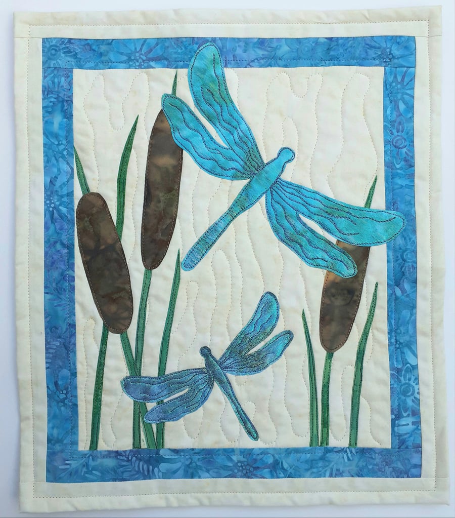 Iridescent Dragonflies Kit Art Quilt 