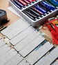 Hand painted wooden bookmarks blue - Image 5