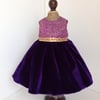 Purple velvet party dress