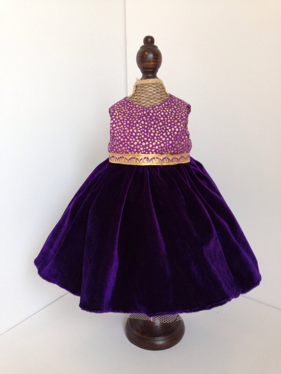 Purple velvet party dress