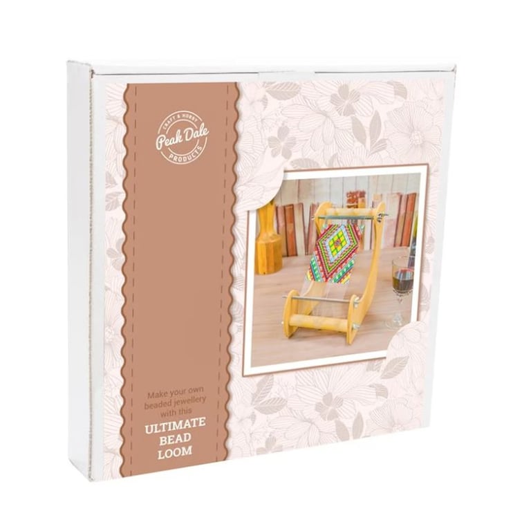 Table Top Bead Loom Kit for Bead Weaving. Includes Beads, Thread, Needle