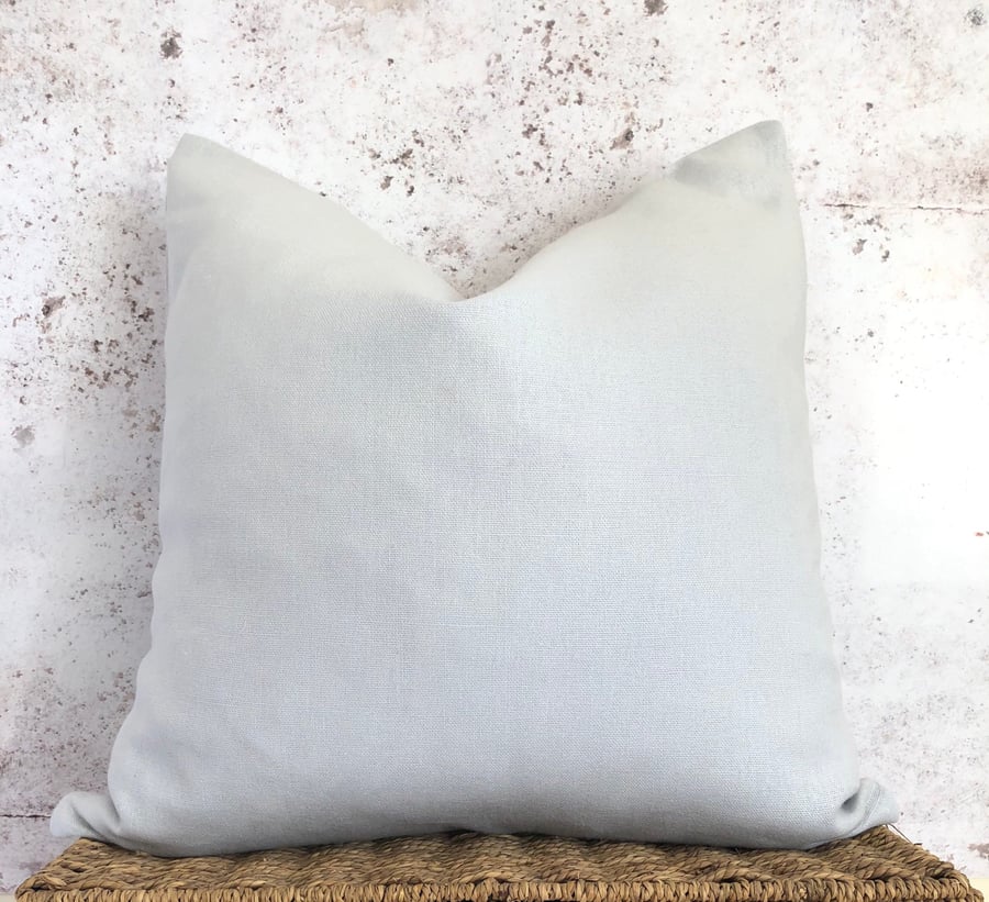 Dove Grey Linen Cushion Cover 18” x 18” 
