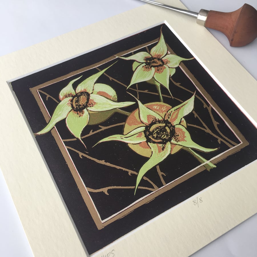 “Hips” Lino Print 