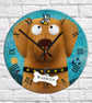 Golden Labrador & Bumble Bee - Personalised Pooch Art Clock