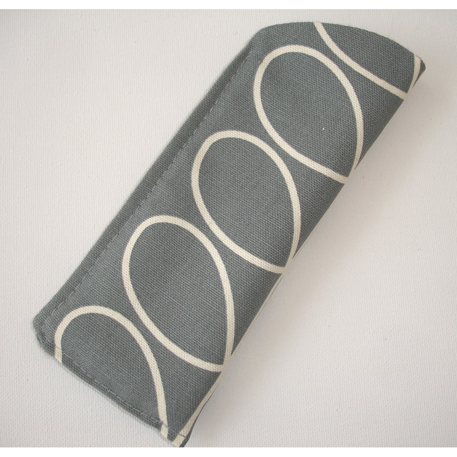 Glasses Sleeve Stars Spectacles Case No Fastening Grey Linear Stem Leaf