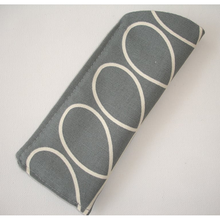 Glasses Sleeve Stars Spectacles Case No Fastening Grey Linear Stem Leaf
