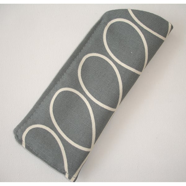 Glasses Sleeve Stars Spectacles Case No Fastening Grey Linear Stem Leaf