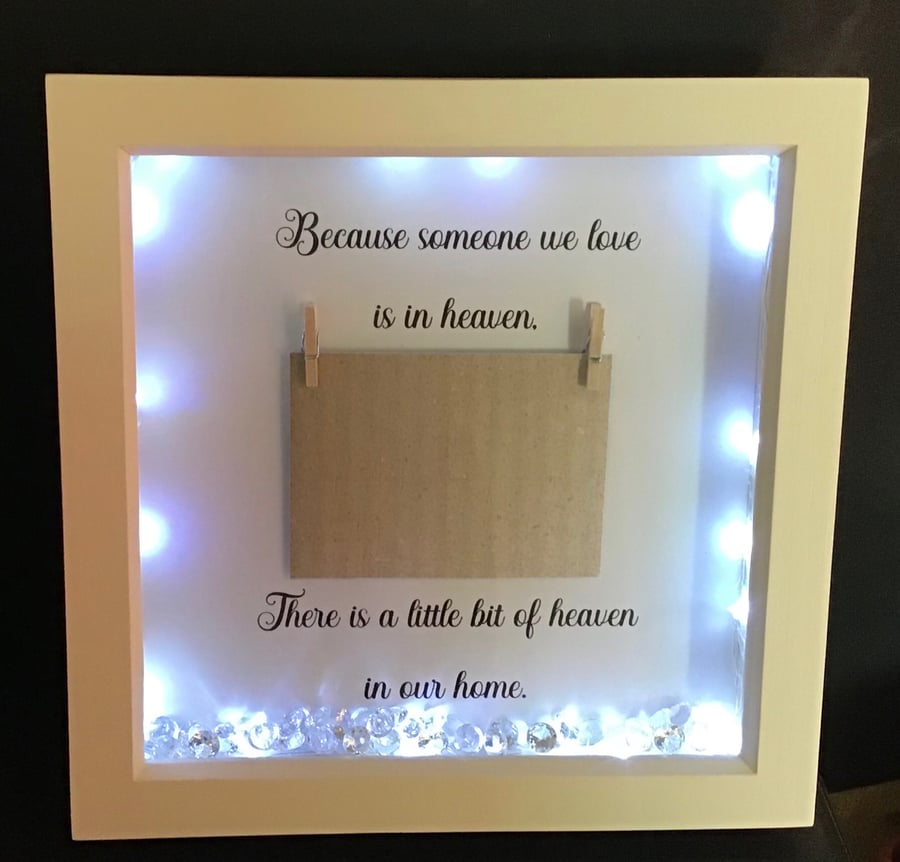 Loving memory photo light up box frame. Because... Folksy