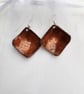 SMALL DOMED ENAMELLED EARRINGS - OLIVE - Image 5