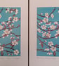 'Blue sky and blossom days' - linoprint - Image 3