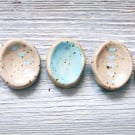 Handmade Ceramic Worry Stone – Blue Collection (with hearts or smooth)