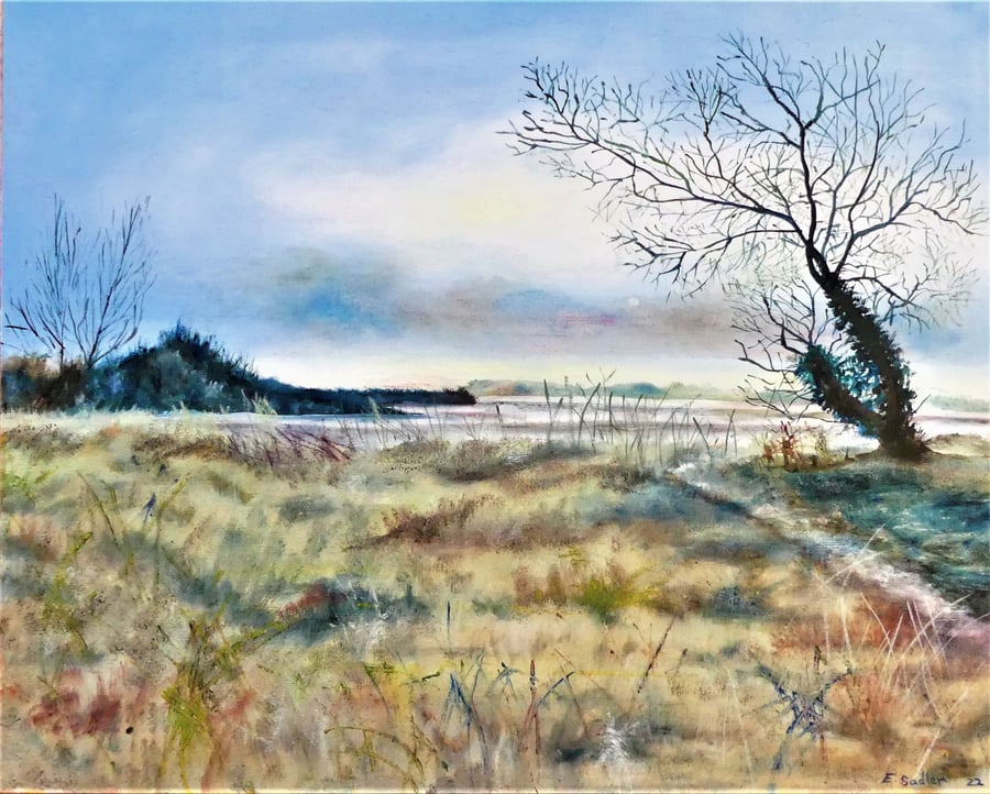 Snowy UK Countryside Art - Contemporary Winter Landscape Painting