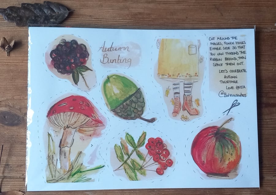 Autumn bunting craft kit 