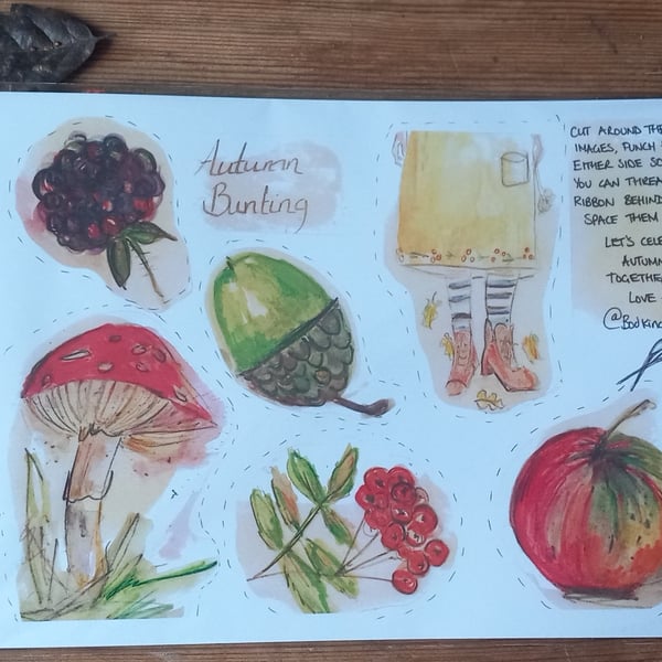 Autumn bunting craft kit 
