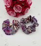Purple pattern matching clip on bow and scrunchie - Image 9