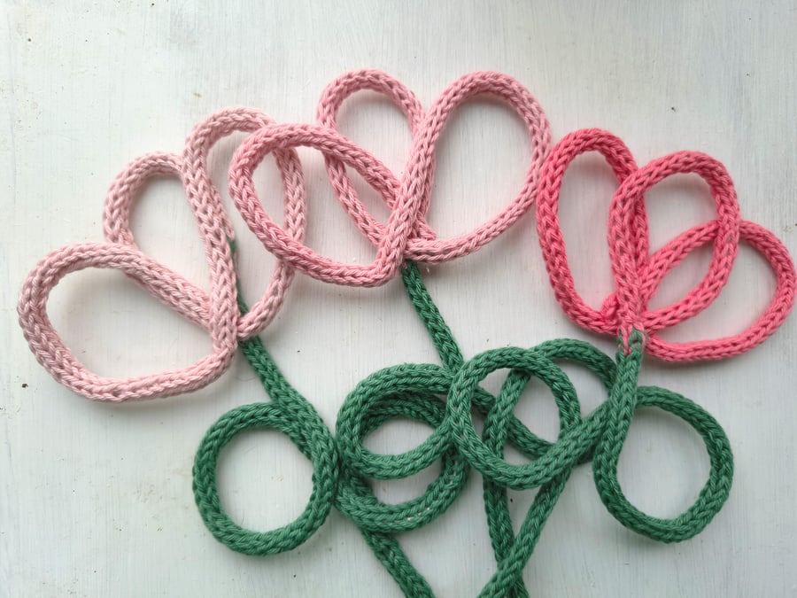 Knitted Peony Flower FREE POSTAGE