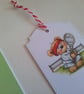 Any occasion card. Sport themed card and gift tag. Tennis. Birthday card.Ref 434 - Image 3