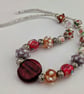 Lampwork glass bead necklace -1002714 - Image 1