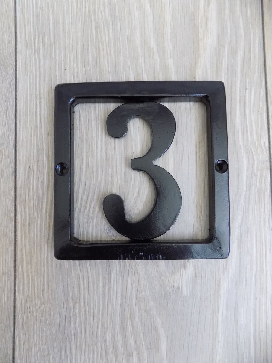 Framed Number  Wall Plaque......................Wrought Iron (Forged Steel) 