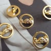 18mm 28L SEAHORSE Gold Buttons