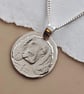 Spaniel Coin Pendant Necklace Recycled Sterling Silver - Image 7