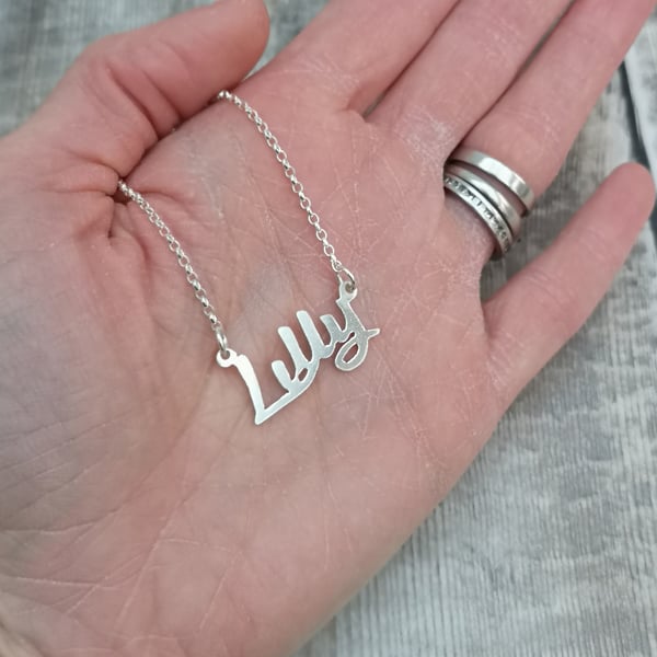 Sterling Silver Personalised Name Necklace - JBJ2032