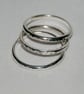 Textured Eco Silver Stacker ring - Image 1