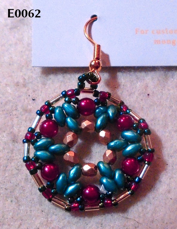 1920s-style bead earrings (customisable)