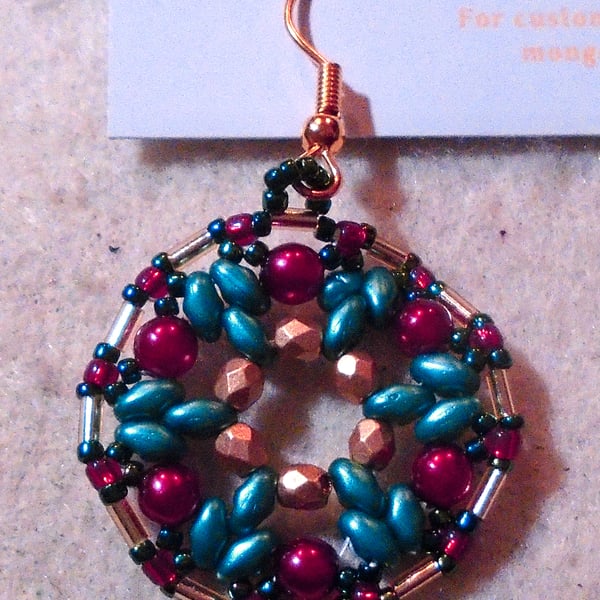 1920s-style bead earrings (customisable)