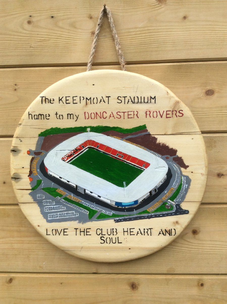 Doncaster Rovers FC wall decoration.