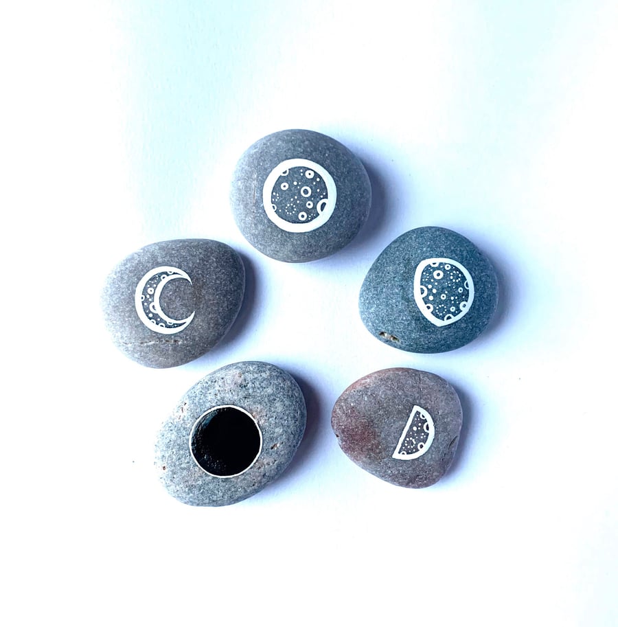 Moon Phase Stones - Set of 5 - MADE TO ORDER