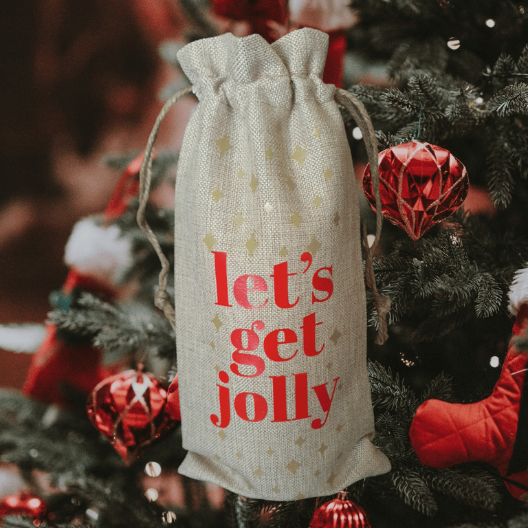 Christmas wine bottle bag 