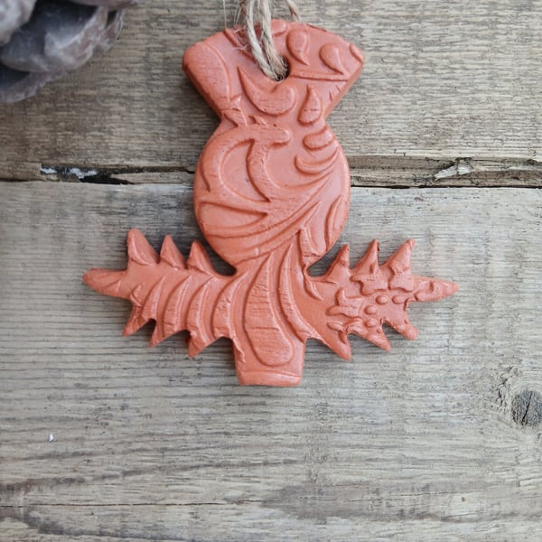 Scottish Thistle Terracotta Hanging Aromatherapy Diffuser Self Care