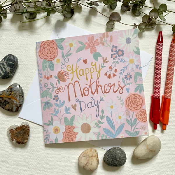 Mothers Day Card, floral card
