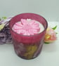 Artisan flower Candle jar