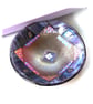 Cranberry Dichroic Glass Fused Bowl 13 x 2.5cm 065 Amethyst Purple Rim - Image 4