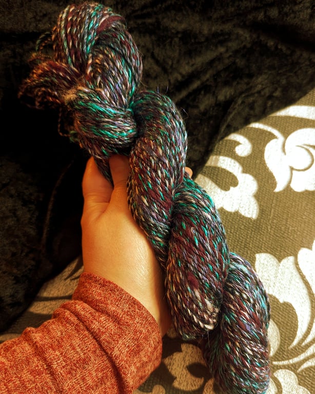 Amethyst no.1 handspun yarn  - 200yards - Vegan