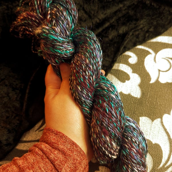 Amethyst no.1 handspun yarn  - 200yards - Vegan
